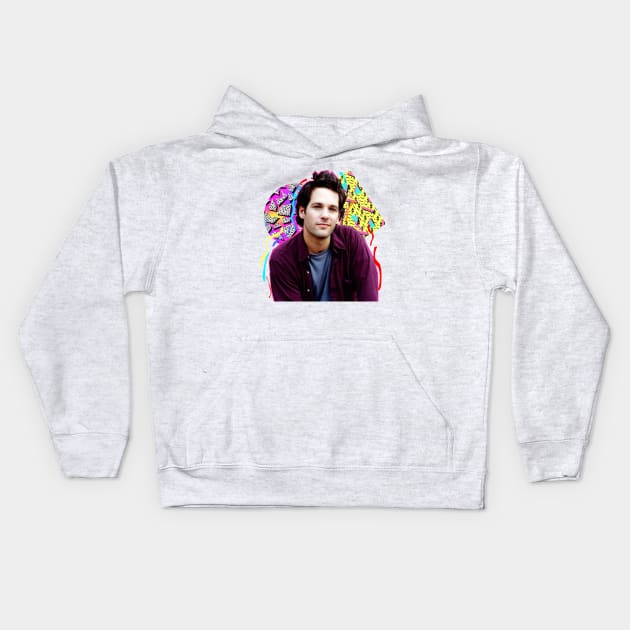 Paul Rudd Kids Hoodie by austyndelugoart